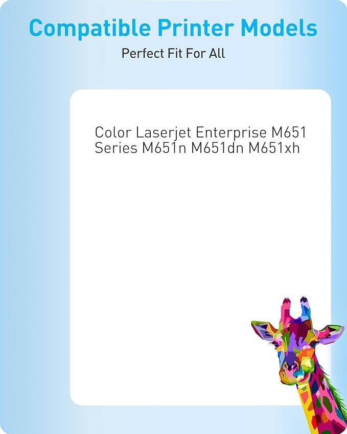 MasaiMara 654X 654A CF330X CF331A CF332A CF333A Compatible Toner Cartridges Replacement for HP Color Laserjet Enterprise M651 M651n M651dn M651xh Printer (Black Cyan Magenta Yellow, 4-Pack)