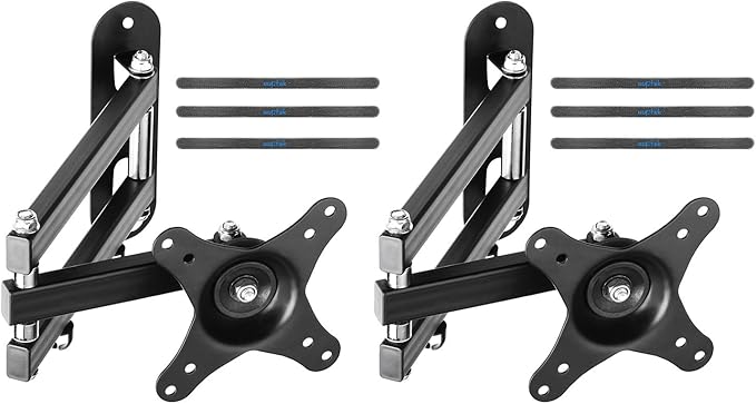 Suptek TV Wall Mount Swivel Tilt Rotation Full Motion Adjustable Articulating for Most 15-32 inch LED, LCD Monitor Wall Mount VESA 75,100, 2 Packs (MA2720-2)