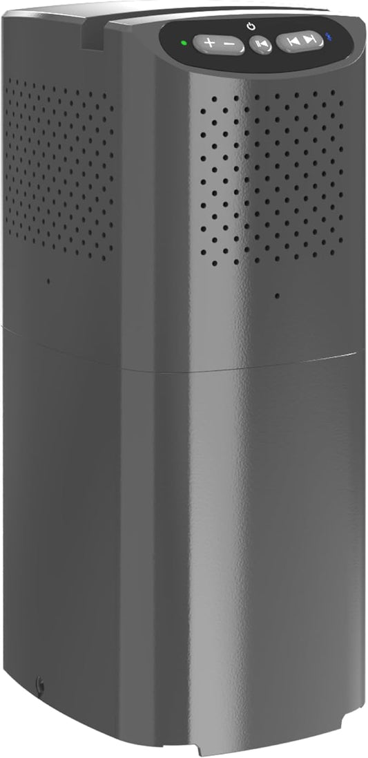 TayMac Gray Bluetooth Speaker Slide Cover PPSPG for ParkPost Outdoor Power Enclosure (Required), Wireless Speaker with Built-in Slot for Mobile Device, Outdoor Bluetooth 5.2