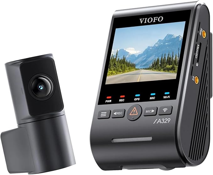 VIOFO A329S 4K 60FPS Dash Cam Front and Rear, 4K+2K Dual Dash Camera for Cars, Power Saving Parking Mode, Wi-Fi 6 App Control, Dual STARVIS 2 Sensors, Supports up to 4TB SSD or 512GB microSD Card