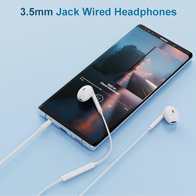 1 Pack Wired iPhone Earbuds/Wired Headphones with 3.5mm Jack Earphones[MFi Certified] with Microphone Volume Control Compatible for iPhone,iPad,iPod, Computer,MP3/4,Android Most 3.5mm Audio Devices
