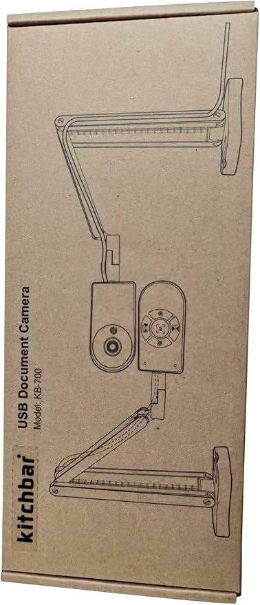 4K USB Document Camera for Teacher, 8MP Webcam & Visualiser for A3 Size with Dual Microphones, 3-Level LED Light, Image Invert, Foldable for Live Demo, Work with Windows, macOS and Chrome OS