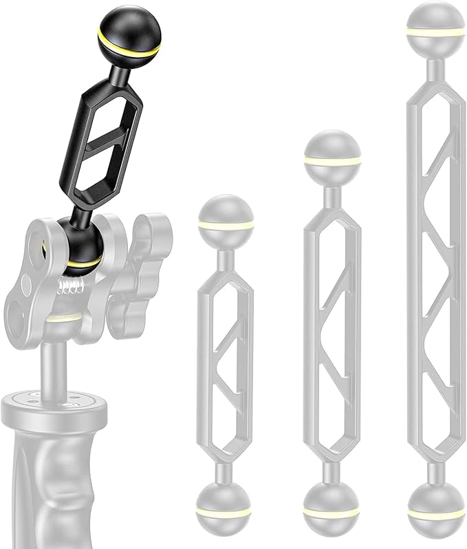 Sea frogs Double Ball Arm 4.0" Essential Underwater Photography Gear Lighting System Aluminum Alloy Diving Equipment Accessory Lightweight Arms AM-9