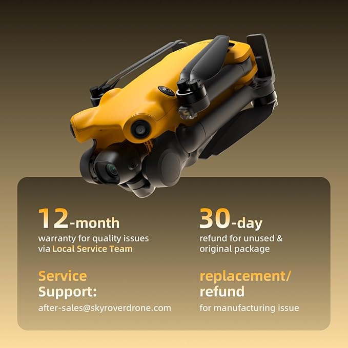 SKYROVER X1 Drone with Camera 4K, Mini Drone for Adults, 8K Photo, Under 249g, 50000ft Transmission, 360 Degree Obstacle Sensing, 32-Min Flight Time