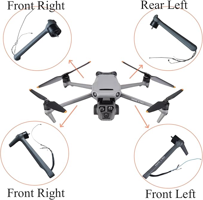 Mavic 3 Pro Drone Motor Arm Repair Parts Assembly Replacement (Back Left)