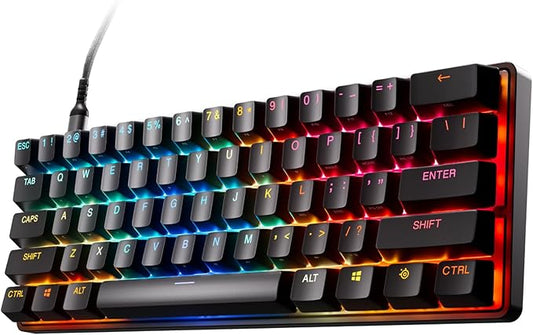 SteelSeries Apex Pro Mini Gen 3 OmniPoint 3.0 HyperMagnetic Switches — Adjustable Actuation — Rapid Trigger — Game-Ready Presets — Protection Mode — Rapid Tap/SOCD — RGB — PBT Keycaps — USB-C