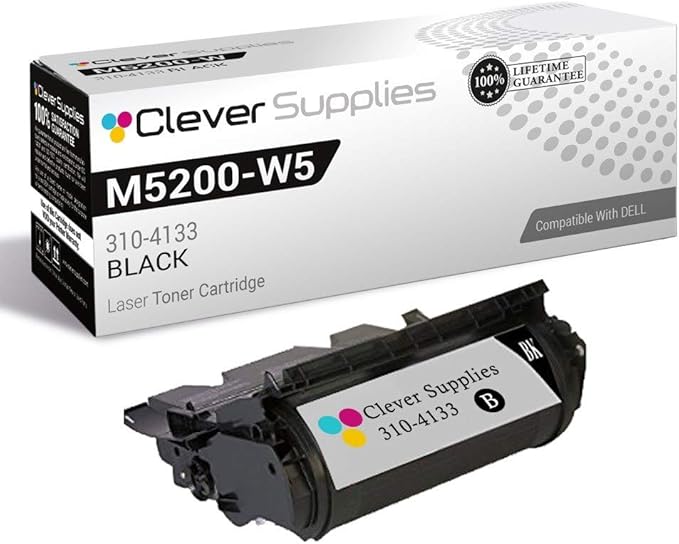 CS Replacement Toner Cartridge Compatible with Dell M5200 310-4133 Black Laser M5200 Laser M5200N Laser W5300 Laser W5300N Laser W5600N