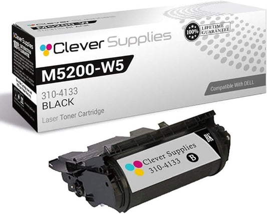 CS Replacement Toner Cartridge Compatible with Dell M5200 310-4133 Black Laser M5200 Laser M5200N Laser W5300 Laser W5300N Laser W5600N