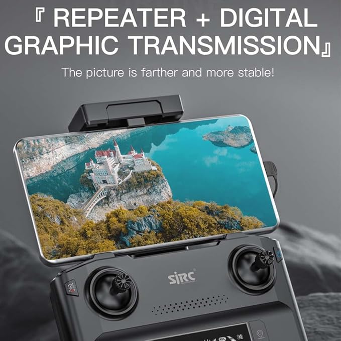 SJRC F22 S2+ XR Drone with Camera 4k, EIS Drone, 40 Minutes Flight Time, 6 km Transmission Range, Remote Control Screen, Drones For Adults, Foldable RC Quadcopter (3 Batteries)