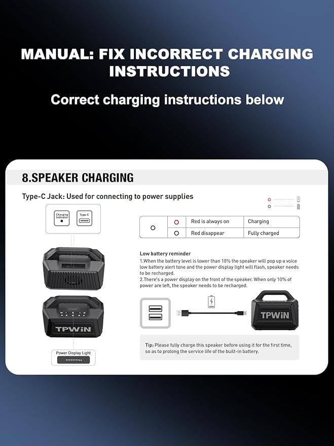 Portable Bluetooth Speakers - Wireless Jobsite Speaker 80W Peak, TWS, Light Shows, Loud Speaker with Deep Bass, BT 5.3, IPX6 Waterproof, 20H Playtime for Outdoor Beach Camping Garage - Yellow