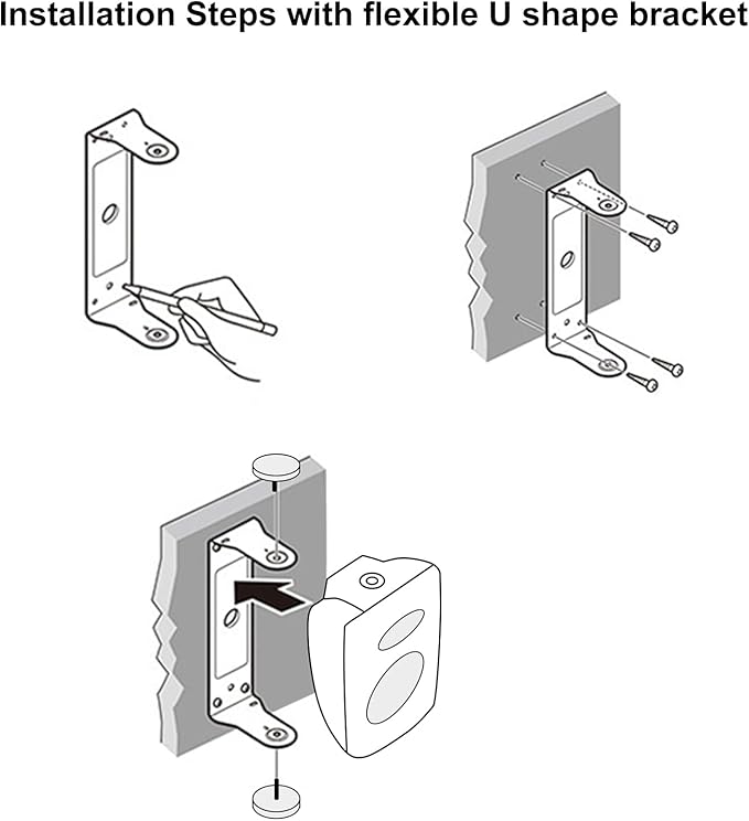 6.5 Inch 400W Outdoor Speakers Wired Waterproof Passive with Powerful Bass, Wall Mount Speakers for Patio Garden Poolside Home(Pair,White)