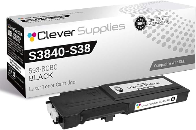CS Replacement Toner Cartridge Compatible with Dell S3840 593-BCBC Black S3840CDN S3845CDN