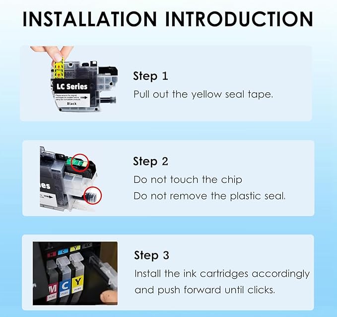 LC401XL Ink Cartridges High Yield Compatible for Brother Printer 401XL LC 401 with Brother MFC-J1010DW MFC-J1170DW MFC-J1012DW (Black Cyan Magenta Yellow, 10 Pack)