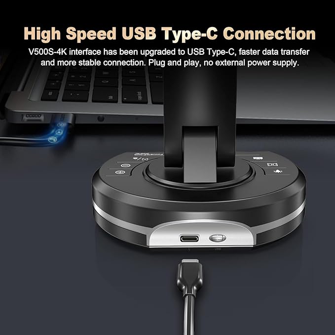 JOYUSING 4K,13MP Document Camera for Teacher, A3 Size, Auto Focus, LED Light, OCR for Windows, Perfect for Distance Learning and Web Conferencing Compatible with Windows, MAC, Chromebook