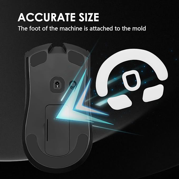 2 Pack V3 Hyper Speed Wireless Gaming Mouse Feet Sliding Stickers, Mice Glass Skates Pad, Replacement Glide Stickers for Smooth Control Precision on Any Gaming Surface (Glide Mice Skates)