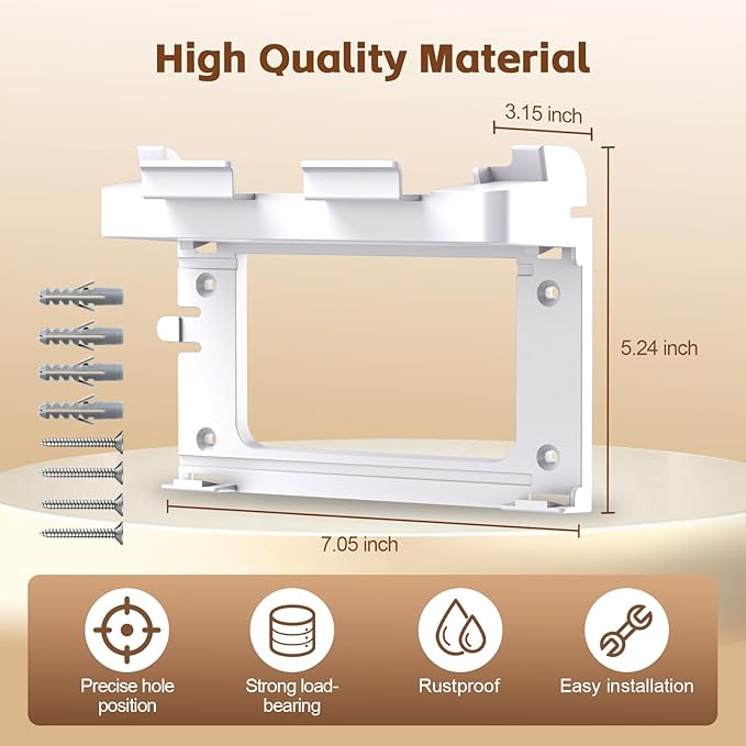 UBeesize Starlink Mount, Standard Gen 3 Router Wall Mount with Cable Caddy, All in One Wall Holder for Starlink Standard V3 Mesh Router and Power Supply
