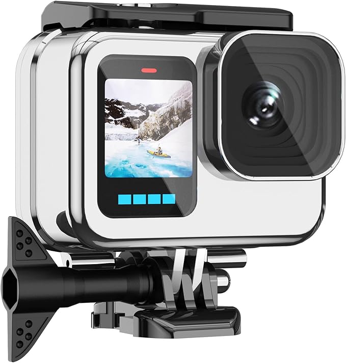 BO&DQQ Protective Waterproof Case Compatible for Go Pro Hero 13 12 11 10 9 Black, 60M/196FT Underwater Diving Housing Shell Accessories Kit