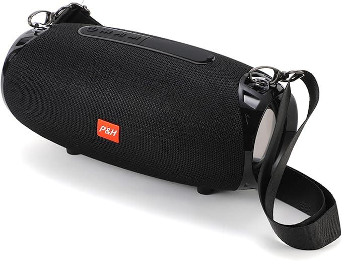 Outdoor Portable Bluetooth Speaker, IPX4 Waterproof Wireless Speakers, 5.0 Bluetooth Speakers, Powerful Sound, TWS Stereo Pairing Support TF Card, for Home/Party/Outdoor/Beach Black