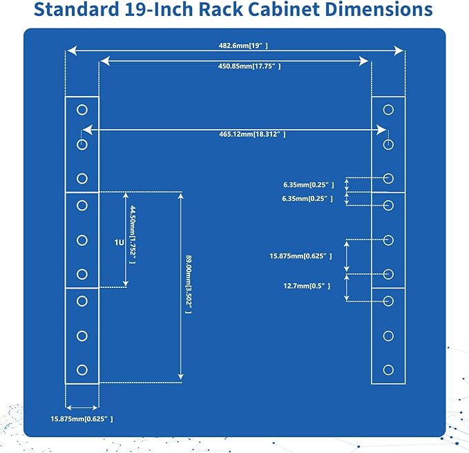 10 Outlet Horizontal 1U PDU Rack Mount Power Strip - Surge Protection,10 Individual Led Switches，AC 100V-240V-15A.for Network Server Racks, 6 ft Heavy Power Cord, ETL Listed