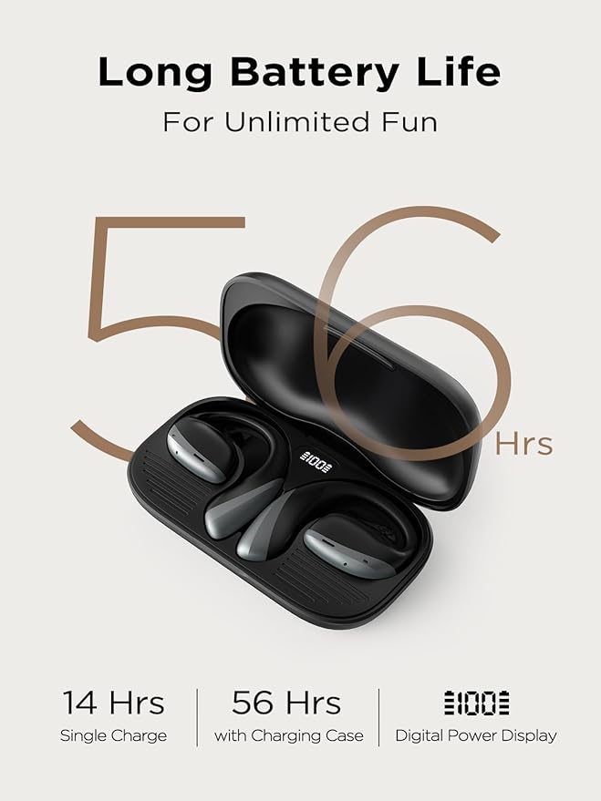 PSIER True Translation Earbuds Real Time Bluetooth 5.4 Open Ear Headphones, 134 Language Translator Earbuds with Mic Clear Call, Audifonos Traductores Inglés Español for Travel Meeting Learning, Black