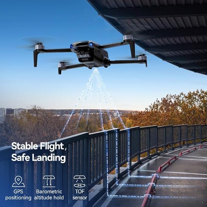 Ruko U11MINI Drones with Camera for Adults 4K, 70Mins 2 Batteries, Under 250g, Camera Drone with GPS TOF 9800FT Long Range Auto return for beginner