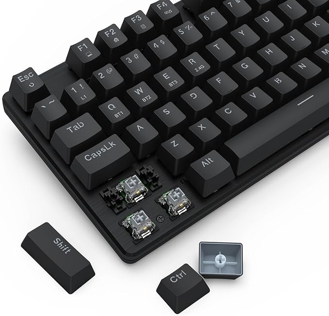 Redragon K671KS Wireless Mechanical Gaming Keyboard, Tri Mode BT/2.4G/USB-C Hot Swappable Custom Keyboard, RGB Backlit Computer Gaming Keyboards, PBT Keycaps, Programmable for PC/Tablet/MAC