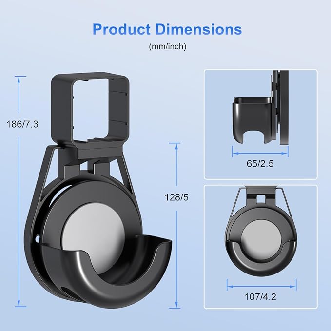 suptek Wall Mount Holder for Echo Dot 3rd Gen, Outlet Wall Mount Stand for Alexa, with Built-in Cable Management, Wall Screw or Stick-on Option, S5B