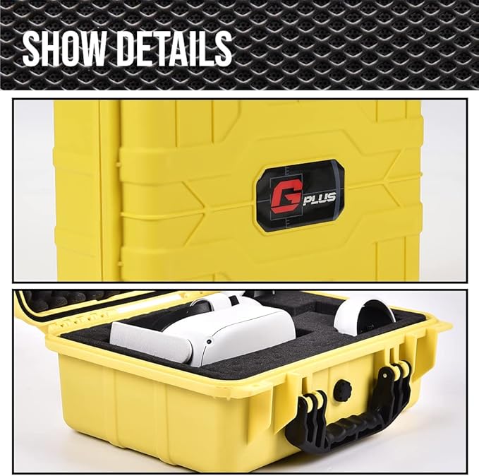 VR Carrying Case Outdoor Portable Storage Box Protector Glasses Bags(Yellow)