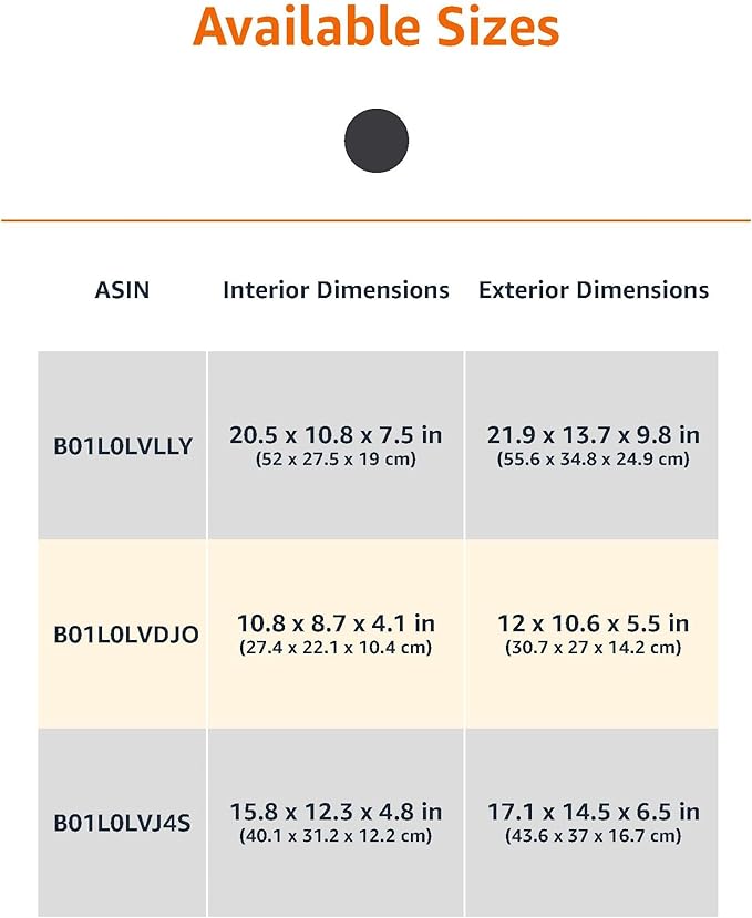 Amazon Basics Hard Camera Case with Wheels, Large, Black, Solid, 22"L x 14"W x 9.8"H