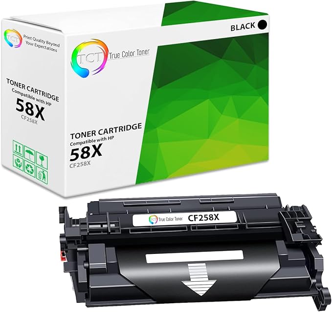 TCT 58X Toner Cartridge - Compatible Replacement for HP 58X CF258X Black High Yield Works with HP Laserjet Pro MFP M428fdw M428fdn, M404n M404dn Printers (10,000 Pages)