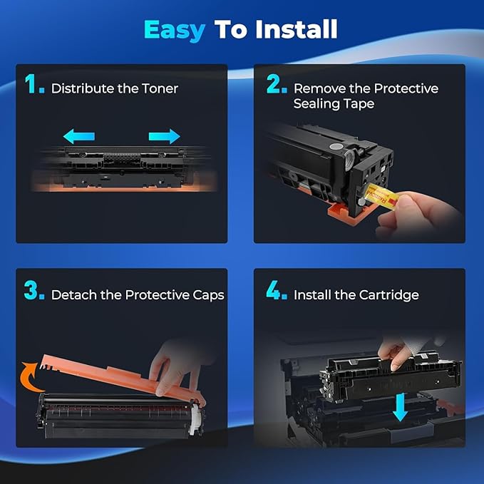 508X Black Toner Cartridges 4 Pack Replacement M553 m577f for HP 508X 508A HP508X Color Laser Jet Enterprise M553 M577f M577z M553dn M553dh M553dn M553n M553x MFP M577c M577dn Toner Cartridge CF360X