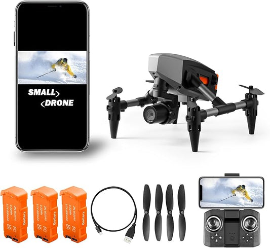 XD1 Foldable Drone with Dual Camera & Optical Flow Positioning - 1080P HD RC Quadcopter for Adults/Beginners, 3-Section Battery, Indoor/Outdoor Aerial Photography, FAA Certified