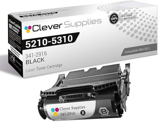 CS Replacement Toner Cartridge Compatible with Dell 5210 341-2916 Black Laser 5210 Laser 5210N Laser 5310 Laser 5310N