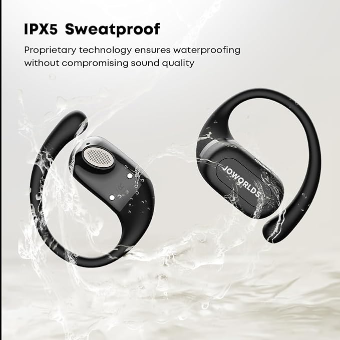Bluetooth Headphones Air Conduction, IPX5 Waterproof Air Conduction Ear Buds, Over Ear Headphones with MIC, Over Ear Earbuds for Sports, Running Earbuds, 35 Hours Music, Clear Calls