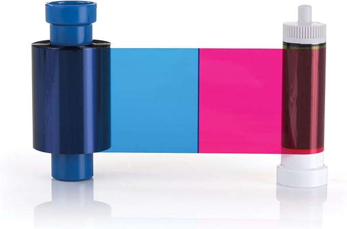 Magicard MA100YMCKO Color Ribbon - YMCKO - 100 Prints with Bodno Premium CR80 30 Mil Graphic Quality PVC Cards - Qty 100