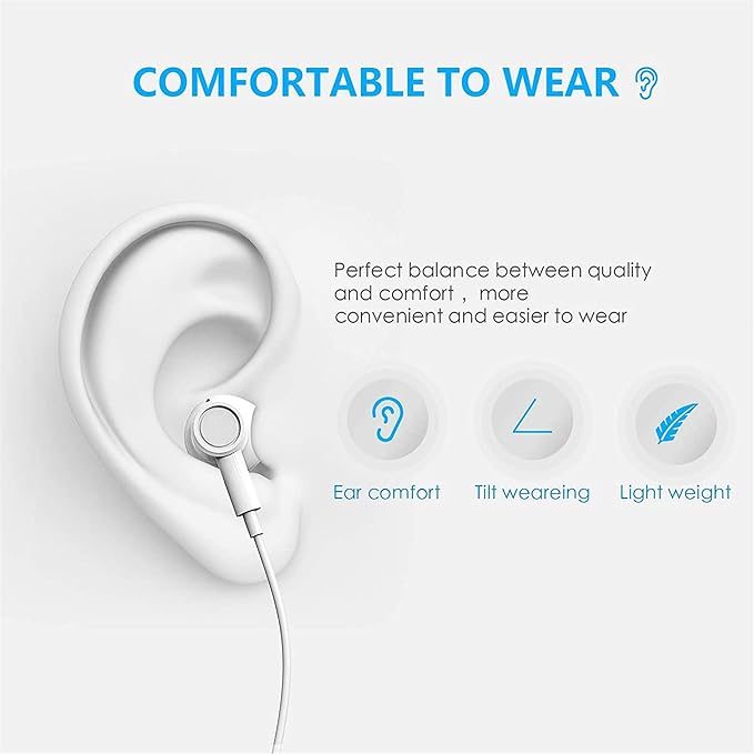 USB C Headphones for iPhone 17 16 15 Earbuds USB C Wired Earphones with Mic & Remote Control Noise Cancelling for iPhone 16 pro, iPad Pro, Galaxy S23/S22/S21/S20/Ultra Note 10/20, Pixel 7/6/6a/5/4