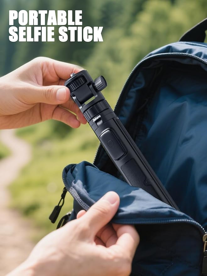 70" Tripod for iPhone & Phone Tripod, Extendable Selfie Stick with Wireless Remote, Lightweight Travel Cell Phone Stand for Vlogging/Live Streaming, Compatible with iPhone Android, Cameras