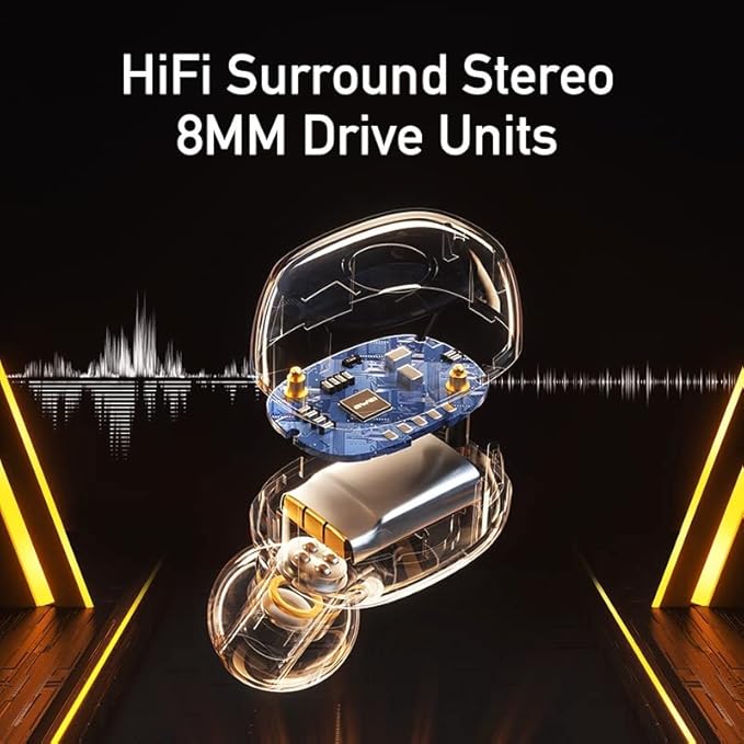 Wireless Earbuds, Bluetooth 5.4 Headphones HiFi Stereo, Comfortable Ear Buds for Kids & Teens, Fast Charging Case, IPX6 Waterproof, Lightweight in-Ear Earphones for Phone Tablet Laptop Sports, Blue