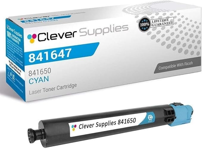 CS Replacement Toner Cartridge Compatible with Ricoh C3002 841650 Cyan Color Laser Aficio MP C3002 Aficio MP C3502 Cyan