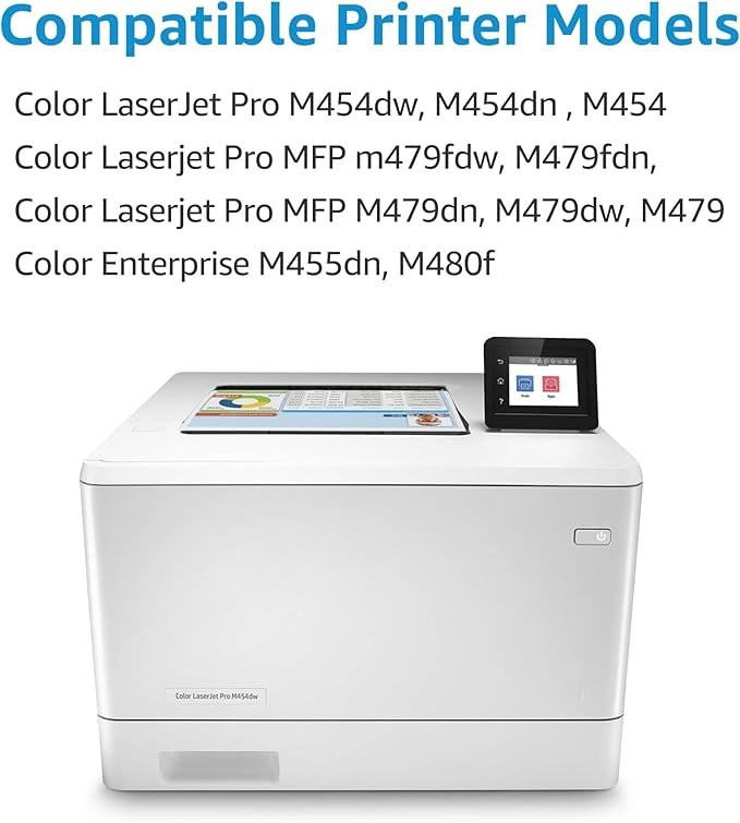 CMYBabee 414X Toner Cartridges 4 Pack High Yield Replacement for HP 414X 414A W2020X Toner Compatible with Color Laserjet Pro MFP M479fdw M479fdn M454dw M454dn M480f Printer (with Chip)