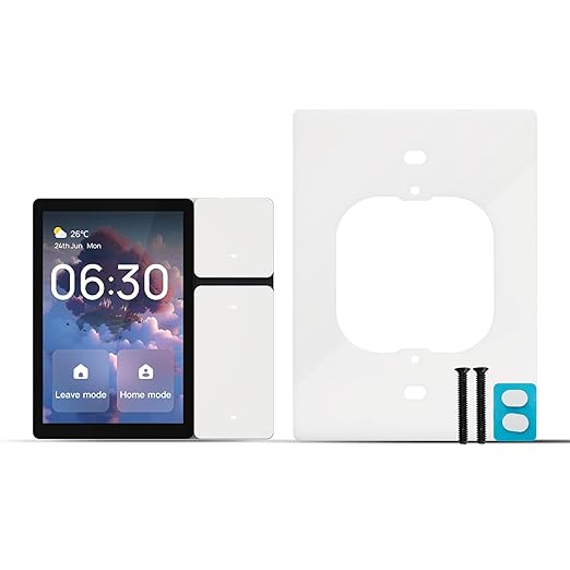 DIY WiFi Smart Switch, 3-Switch Smart Home Control Panel Mini, 3.5 inch with LCD Touchscreen and Sigmesh, IR Remote Control, Tuya/Smart Life App, Partition Control, FCC Certificated, ETL Listed