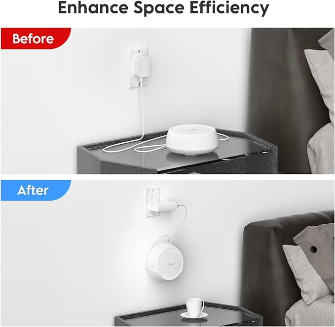 Wall Mount Holder for TP-Link Deco BE23/BE25/BE3600/BE5000 WiFi 7 Mesh Wi-Fi System – Space-Saving Bracket with Hidden Cable Management, Secure & Stylish Design for Home and Office(White, 2-Pack)