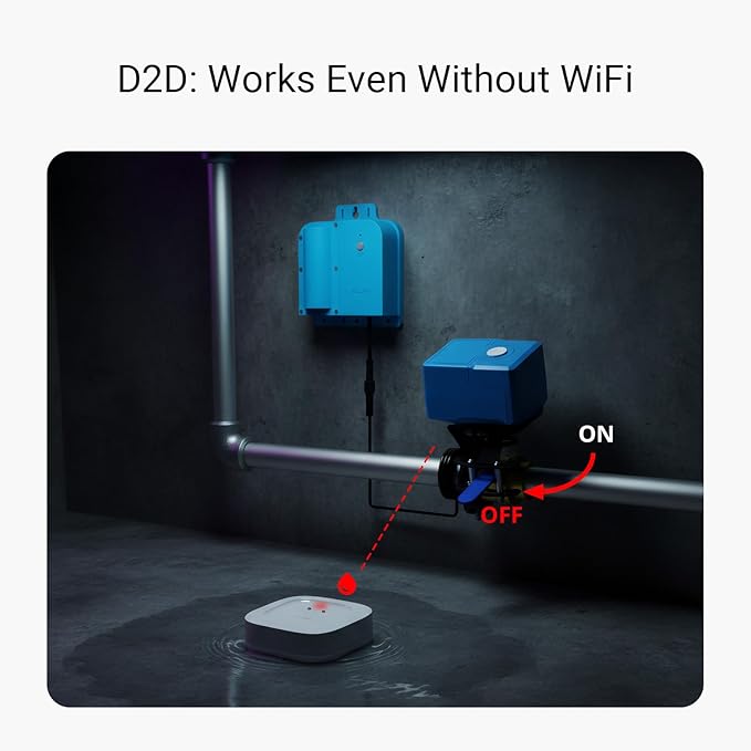 YoLink Water Leak Starter Kit: Hub + 4 Leak Sensor 1 (Silent), LoRa Long-Range, App/SMS/Email Alerts, D2D Offline Triggers, 2 AAA Up to 5-Year Battery, Works with Alexa/IFTTT/Home Assistant