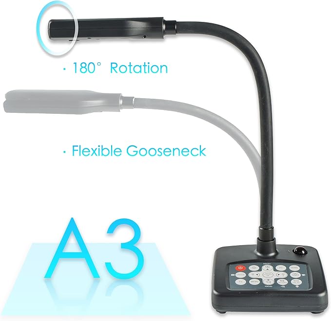 IB520 HDMI/USB 5MP Document Camera with 16x Digital Zoom, Autofocus, LED Light, Professional Visual Communication Tool of Real-time Projection, Compact for Teachers in Classroom