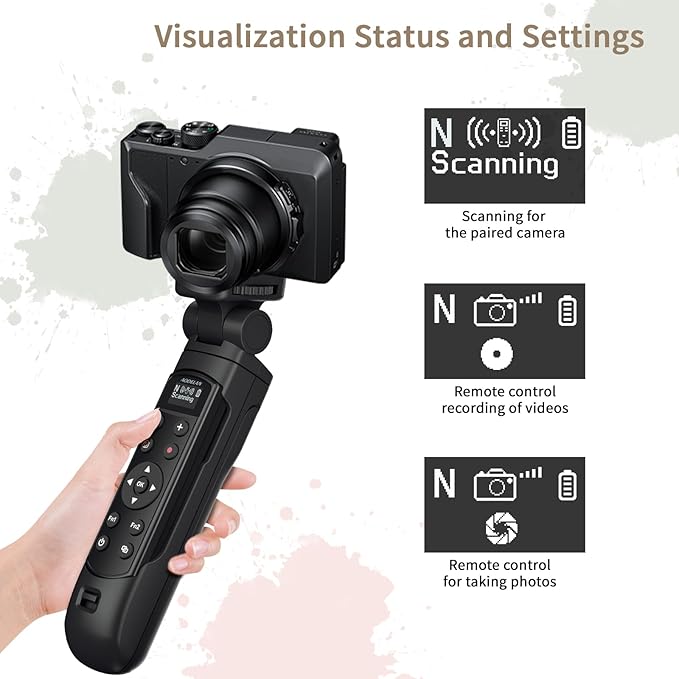 for Nikon Camera Tripod with Rechargeable Shutter Release,AODELAN Shooting Grip Wireless Remote Control Handle for COOLPIX P1000, P1100, P950, B600, A1000, Z50, Z30, Z fc, Z6 II, Z7 II,Z5,Z50 II