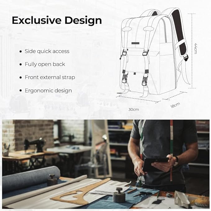 K&F Concept Camera Backpack, Camera Bags for Photographers Large Capacity Camera Case with Raincover,15-15.6 Inch Laptop Compartment Compatible for Canon/Nikon/Sony/DJI Mavic Drone