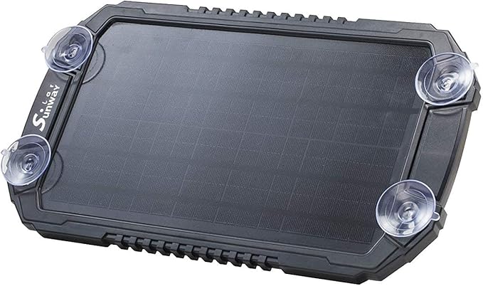 Sunway Solar Car Battery Trickle Charger & Maintainer 12Volt 8W Solar Panel Power Charger kit Portable Waterproof for Automotive RV Marine Boat Truck Motorcycle Trailer Tractor Powersports Snowmobile