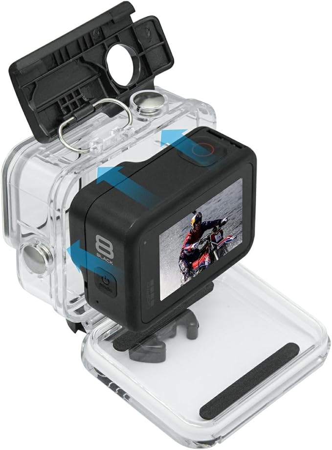 Suptig Waterproof Case Protective Underwater Dive Housing Compatible for GoPro Hero 8 Black Waterproof 196ft (60 Meters)