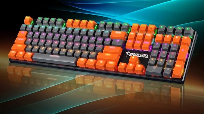 GAMDIAS Hermes M5A Mechanical Gaming Keyboard, Multi-Colored LED Effect and N-Key Rollover (Hermes M5A), Black