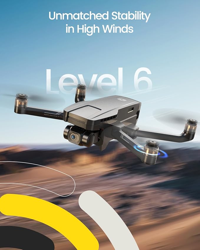 Holy Stone HS720G 2-Axis Gimbal Drones with 4K EIS Camera, 2 Batteries 52-Min Flight Time, Brushless Motors, GPS Auto Return, Video Transmission, Mini Foldable Drone for Beginners Adults